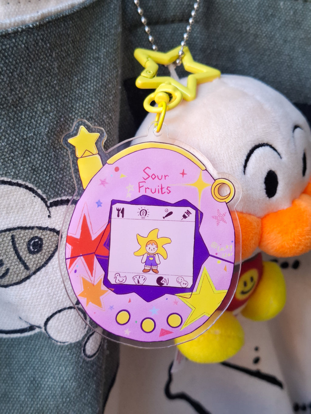 Star Fruit Tamagotchi Bag Charm