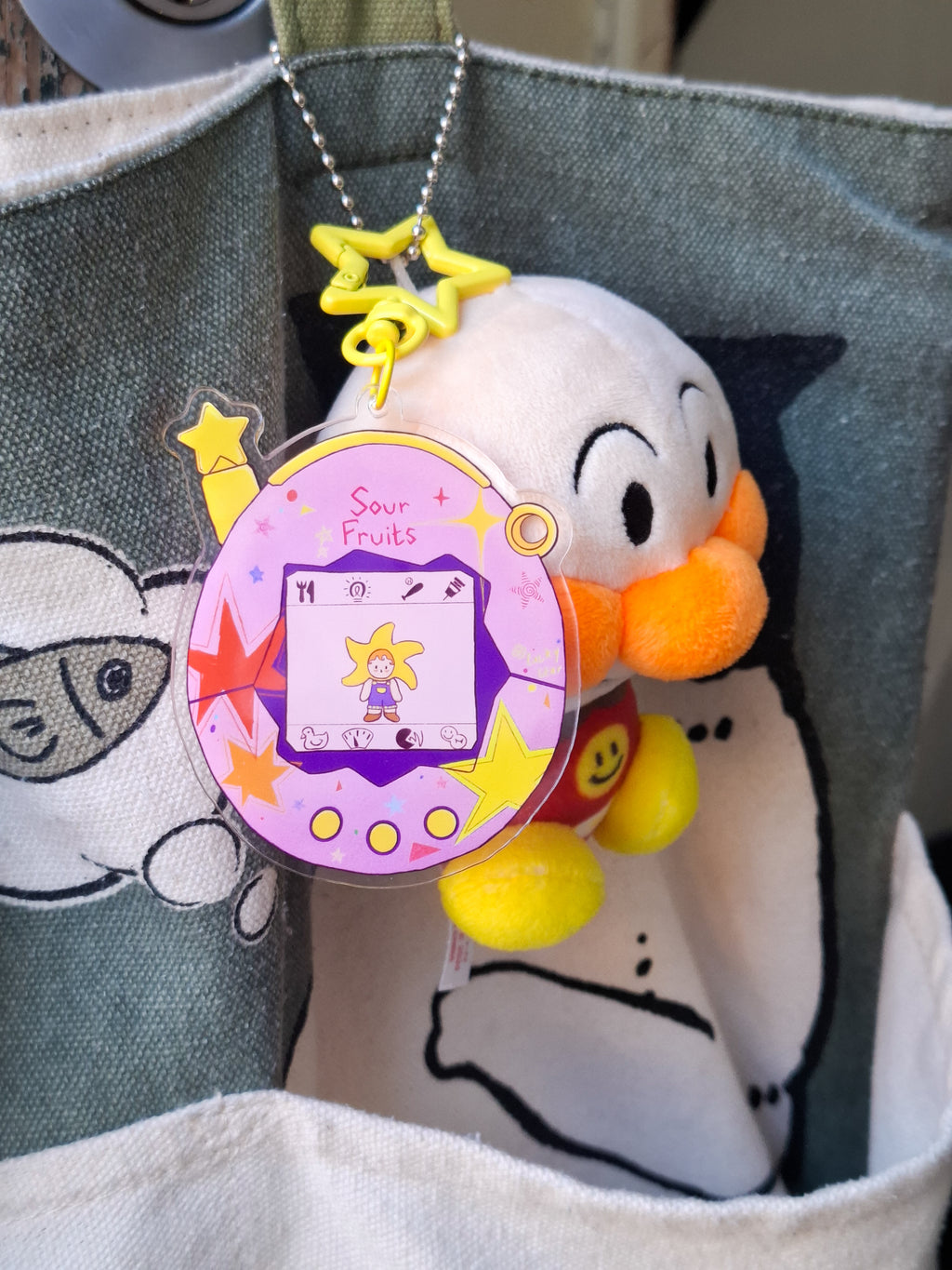 Star Fruit Tamagotchi Bag Charm