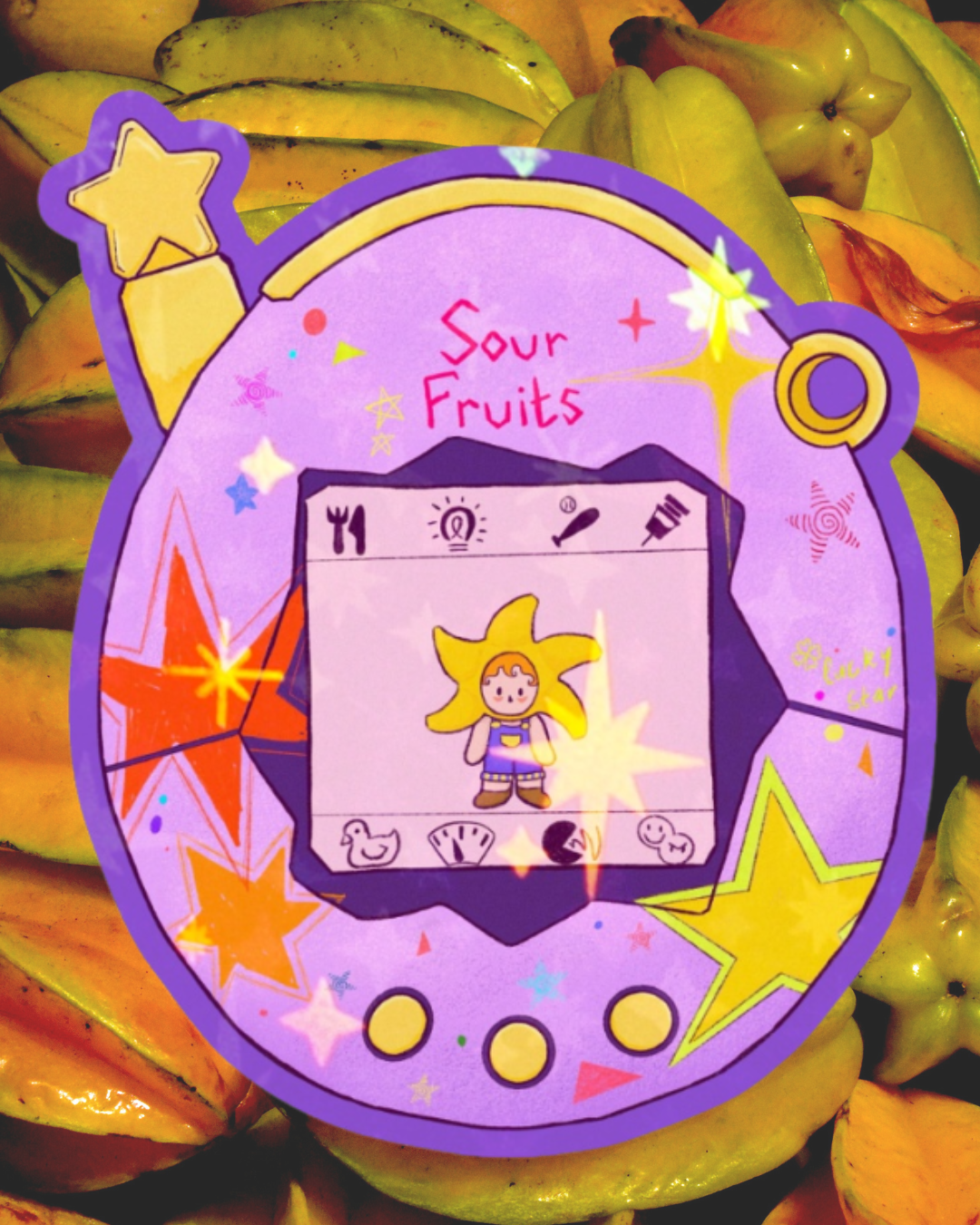 Star Fruit Tamagotchi Sticker
